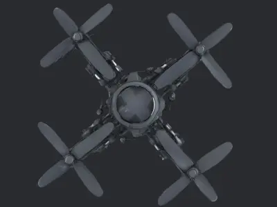 Futuristic Robotic Submarine Drone FRD-02 3D model