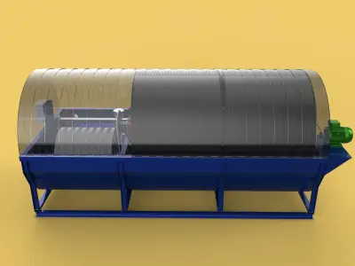ROTATING BIOLOGICAL CONTACTOR RBC WASTEWATER TREATMENT 3D model