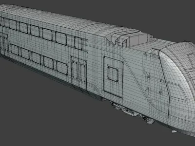 American train and locomotive 3D Model Pack
