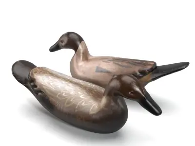 Antique Wooden Hunting Decoys PBR 3D model