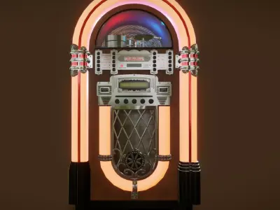 JukeBox Low-poly 3D model