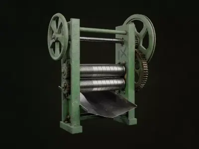 Sugarcane Machine Low-poly 3D model