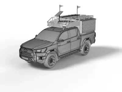 Mobile Emergency Assistance Module Pickup Truck 3D Vehicle  3D model