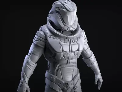 Sci-Fi Armor 7 Sculpt 3D model