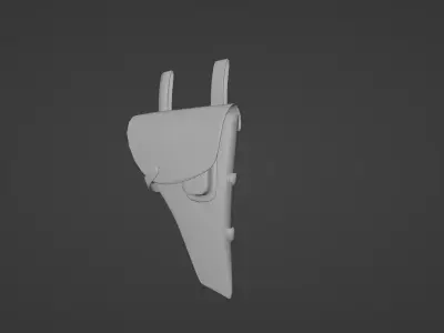 pistol bag holster Low-poly 3D model