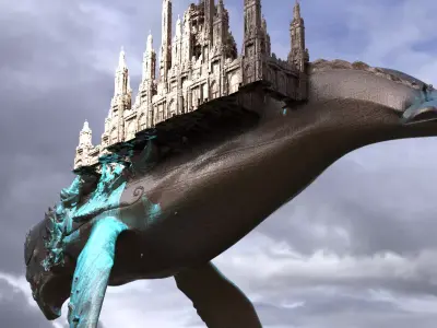 Dinosaur whale City 1   3D model