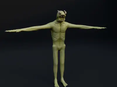 Creature model Low-poly 3D model