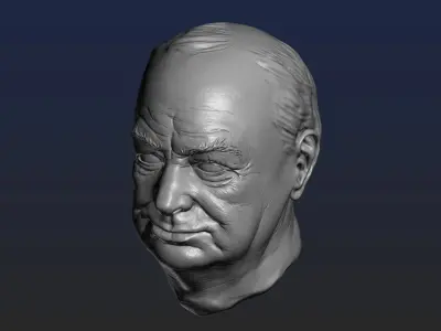 Churchill Head 3D print model purchase