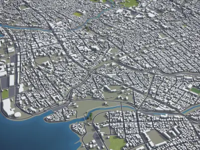 Jeju - island and city 3D model