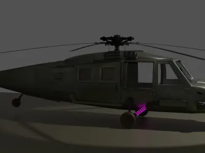 Helicopter blackhawk Free 3D model