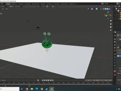 Slime jumping squishy alien Low-poly 3D model