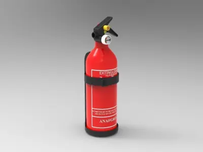 fire extinguishers Low-poly 3D model