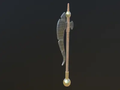 Weapon Axe Low-poly 3D model order