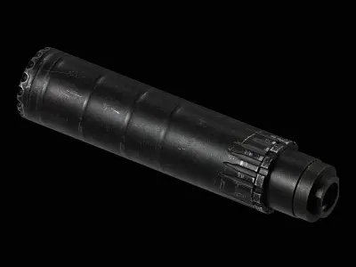 YHM Turbo T3 Suppressor Low-poly 3D model
