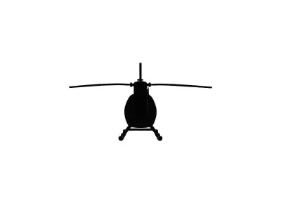Detailed Military Helicopter 3D Model 3D print model