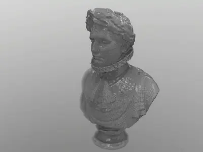 Napoleon Printable and PBR Lady lever art Gallery 3D print model