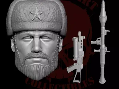 Big Bear GI Joe Fan Art STL Files For Action Figures 3D print model