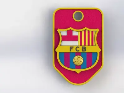 FC Barcelona Car Keychain Free 3D print model