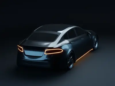 Tesla Car 3D Model 3D model