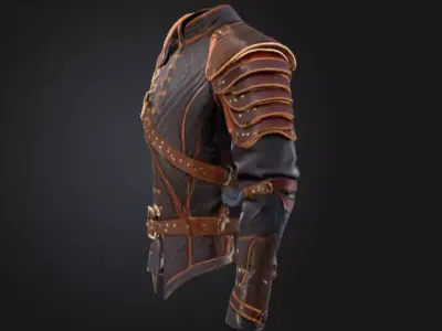 Medieval Armor Jacket Low-poly 3D model