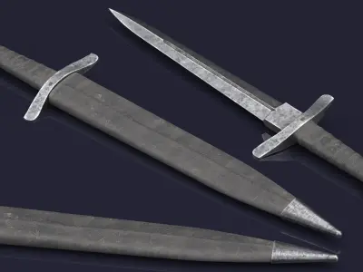 Crusader Dagger Used 3D model