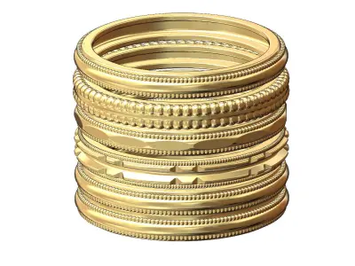 Low profile antique classical rings  3D print model