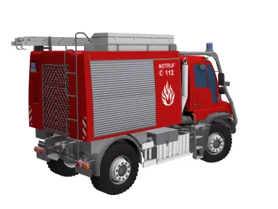 Mercedes Unimog U535 Fire Truck  3D model
