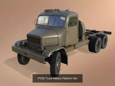PV3S Military and Civilian Trucks 3D Model Pack