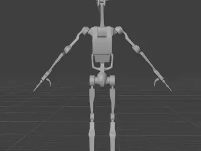 B1 battle droid Low-poly 3D model get