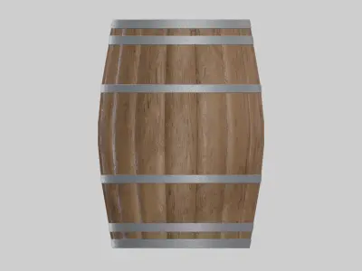 Medium Toasted Bordeaux Barrel 3D model
