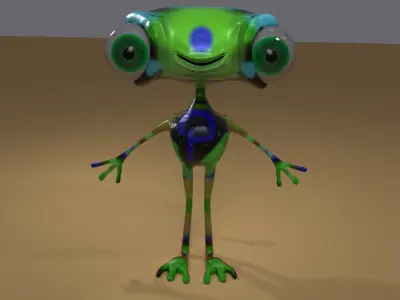 Panoti Frog Low-poly 3D model