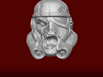 Zombie Troopers Collection fan art head for action figures 3D print model
