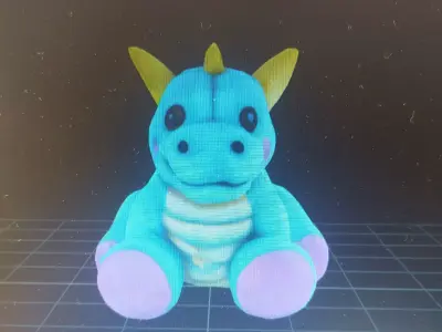 peluche of a dragon Low-poly 3D model