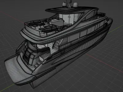 P X80 Yacht 3D Model 3D model