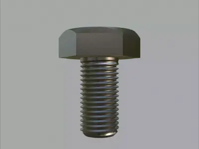 Collection of Steel Stained M3 to M12 Hex Bolts PBR 4K Textures 3D Model Pack