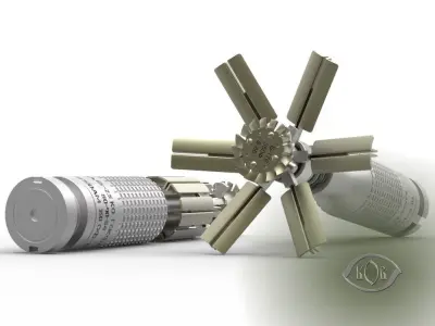 Submunition for cluster avia bomb  PTAB 2 5 KO 3Dprintable  3D model
