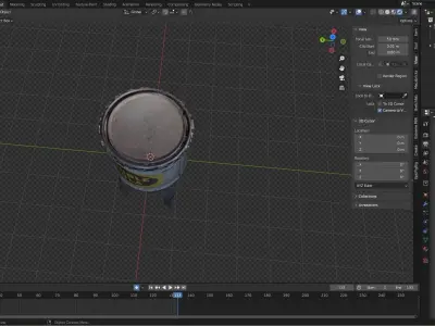 Antique Double cola Cannister asset 3D model