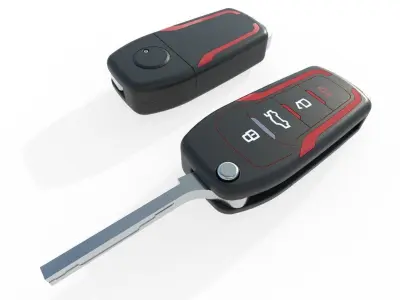 Car key Model 3 Low-poly 3D model
