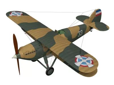 hawker fury 3D model buy