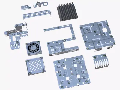 Chassis Mounting Frame Parts M1 3D model
