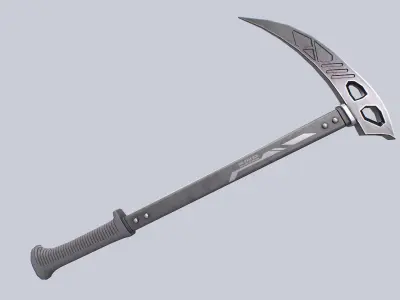 Ice axe Low-poly 3D model