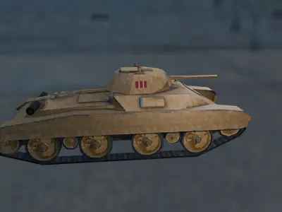 Carro Armato M16 43 Celere Sahariano Low-poly 3D model