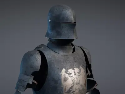Armor XVe Century Free low-poly 3D model