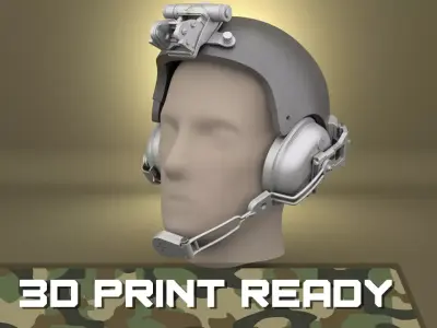 Airsoft ILC Dover Integrated Ballistic Helmet Hollow body 3D print model