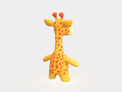 Little animal baby - Giraffe cute - Character032  Low-poly 3D model