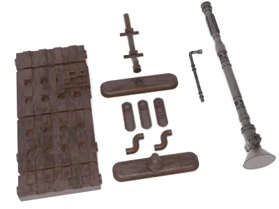 Star Wars Wall Parts 1 - The Imperial Entrance Heater 1-18 scale 3D print model