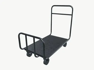 Hand truck Low-poly 3D model 4