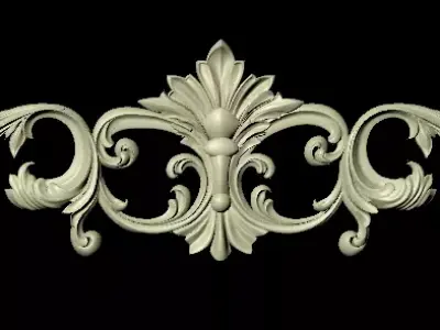 Central decor ornament for furniture 3D model 1152