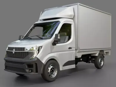 Renault Master Box Truck Free 3D model