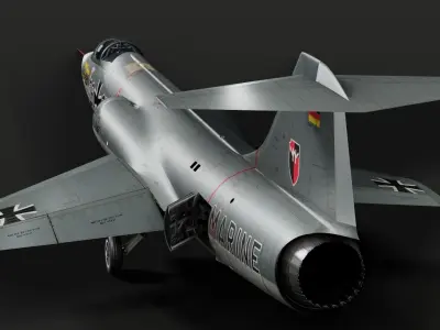 F104G starfighter fighter jet Free 3D model